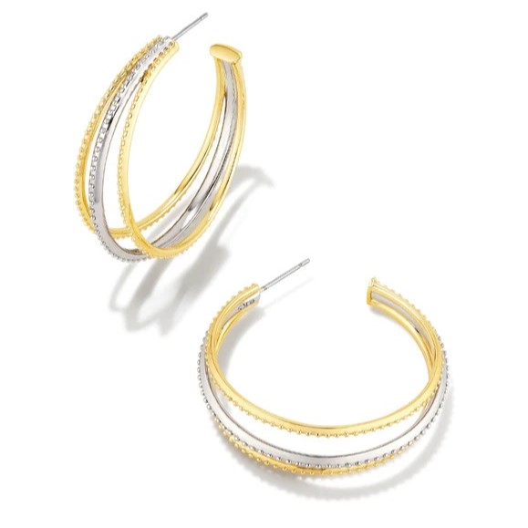 Kendra Scott Dana Hoop Earrings in Mixed Metal