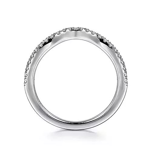 Dela Curved Pave Diamond Wedding Ring (1/5 TCW)