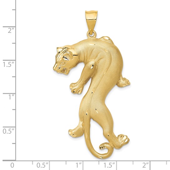 14K Yellow Gold Panther Pendant