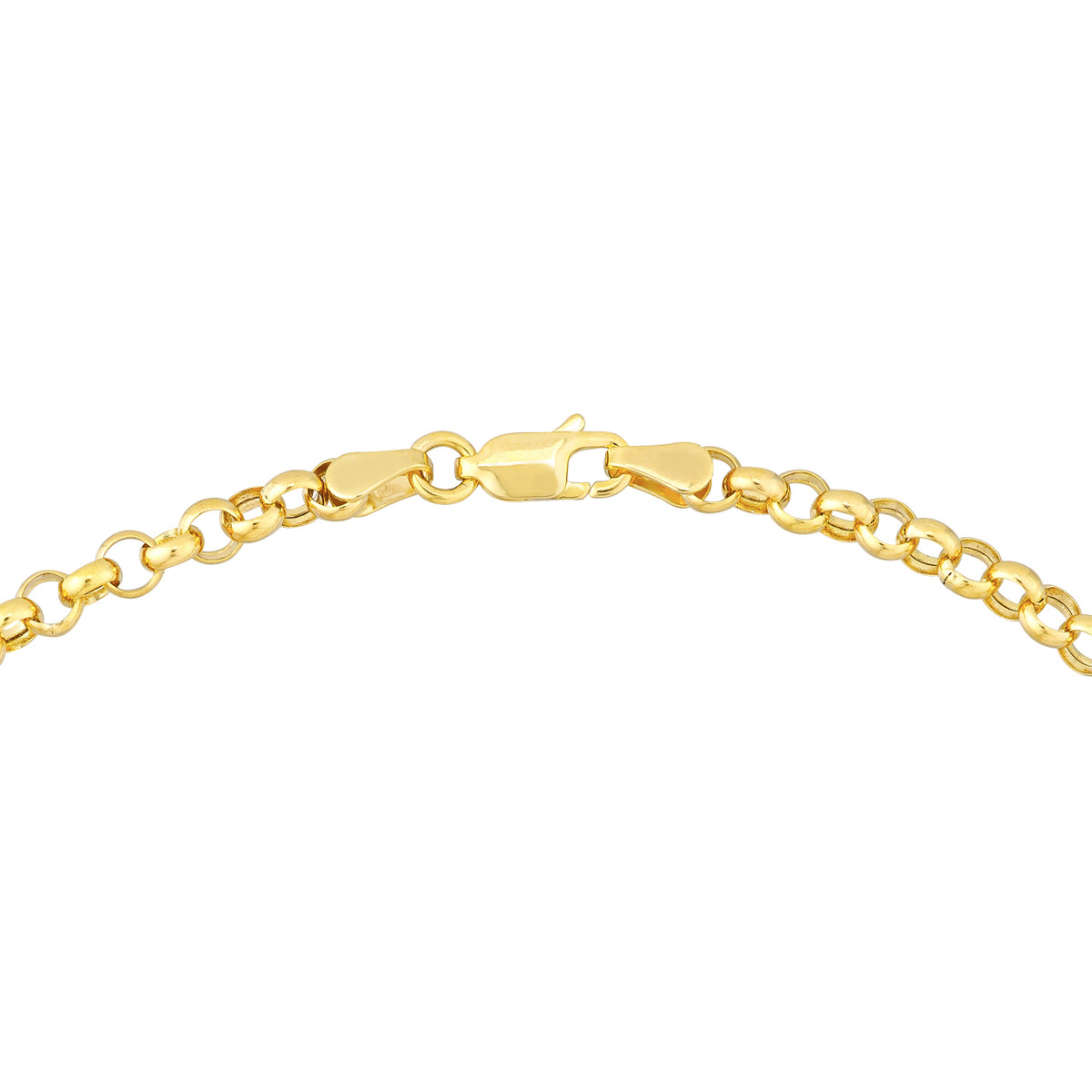 14K Yellow Gold Antique-Inspired Coin Rolo Chain Lariat  Necklace