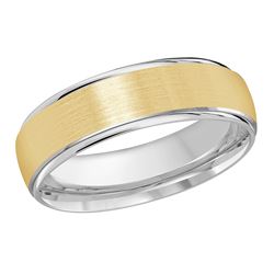 Jude 14K Two-Tone Gold Satin Finish Wedding Ring