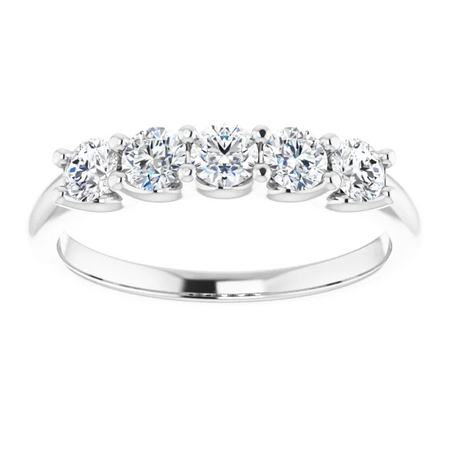 Genesis 5-Stone Round Diamond Anniversary Ring (5/8 TCW)