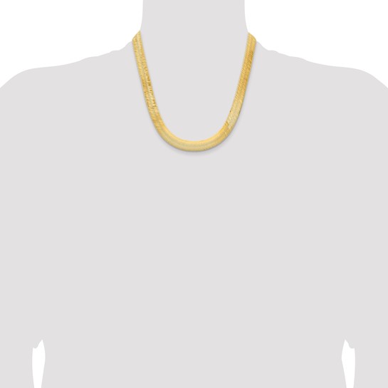 10.00mm 14K Yellow Gold Herringbone Chain