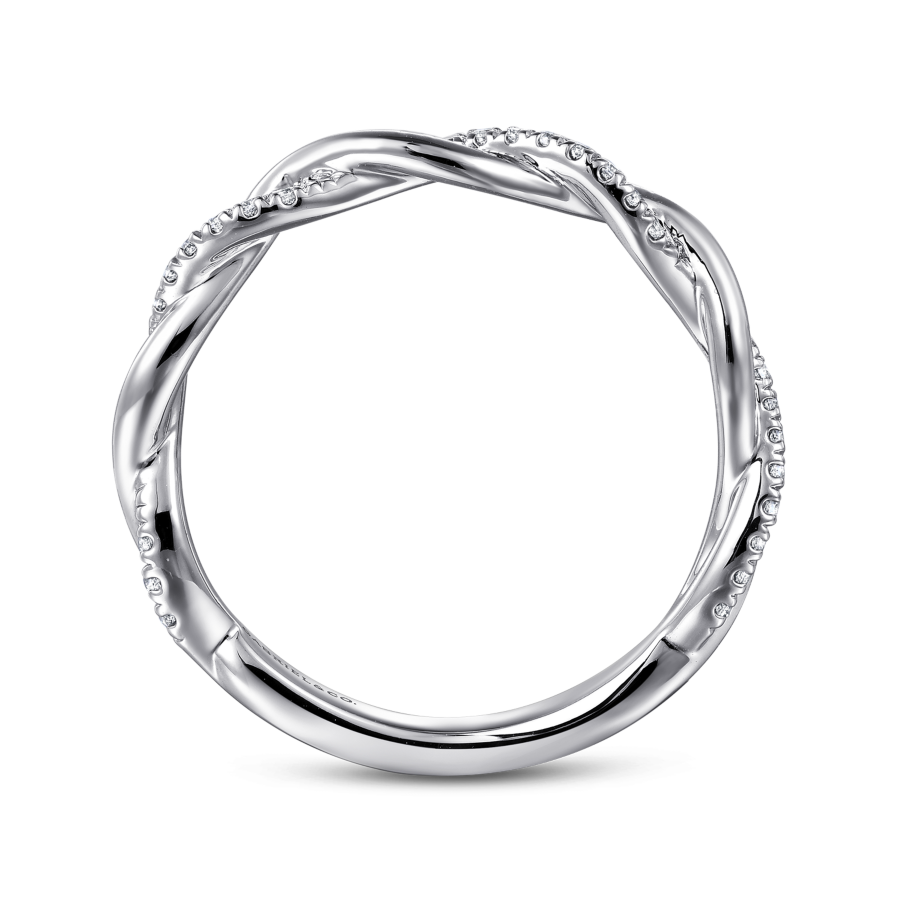 Ama Twisted Diamond Wedding Ring (1/8 TCW)