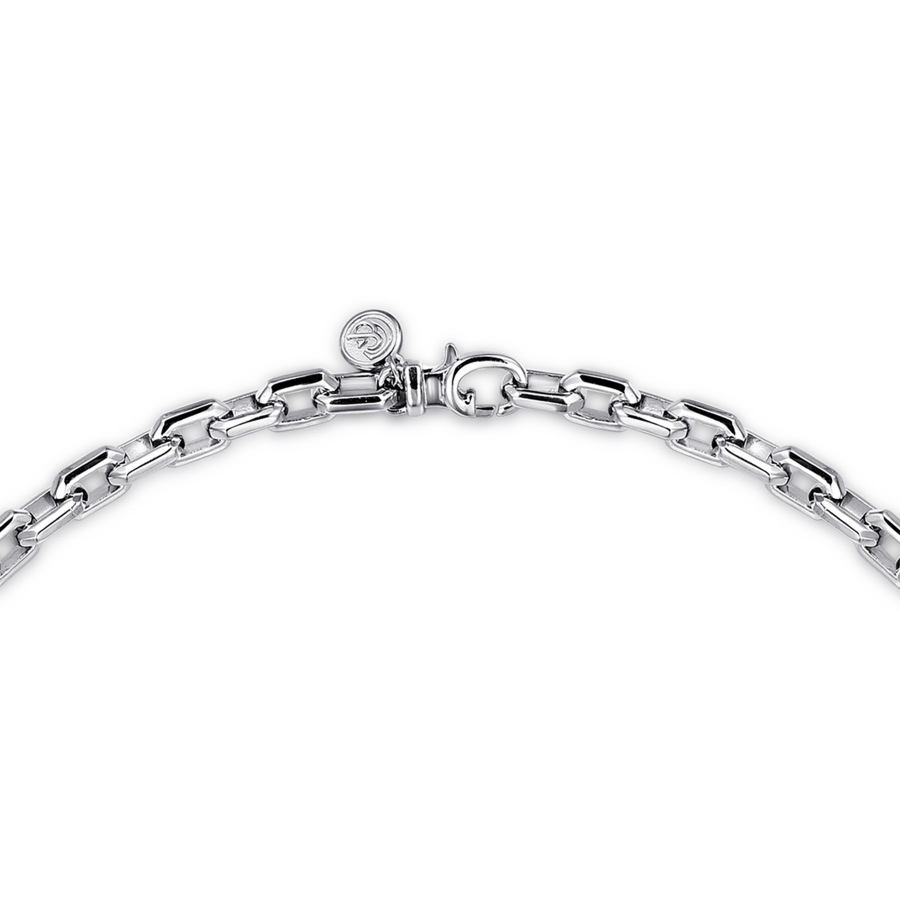 5.60mm Sterling Silver Faceted Link Chain