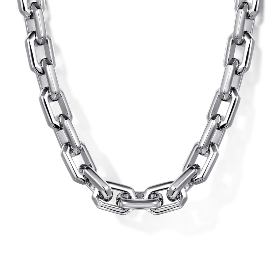 5.60mm Sterling Silver Faceted Link Chain