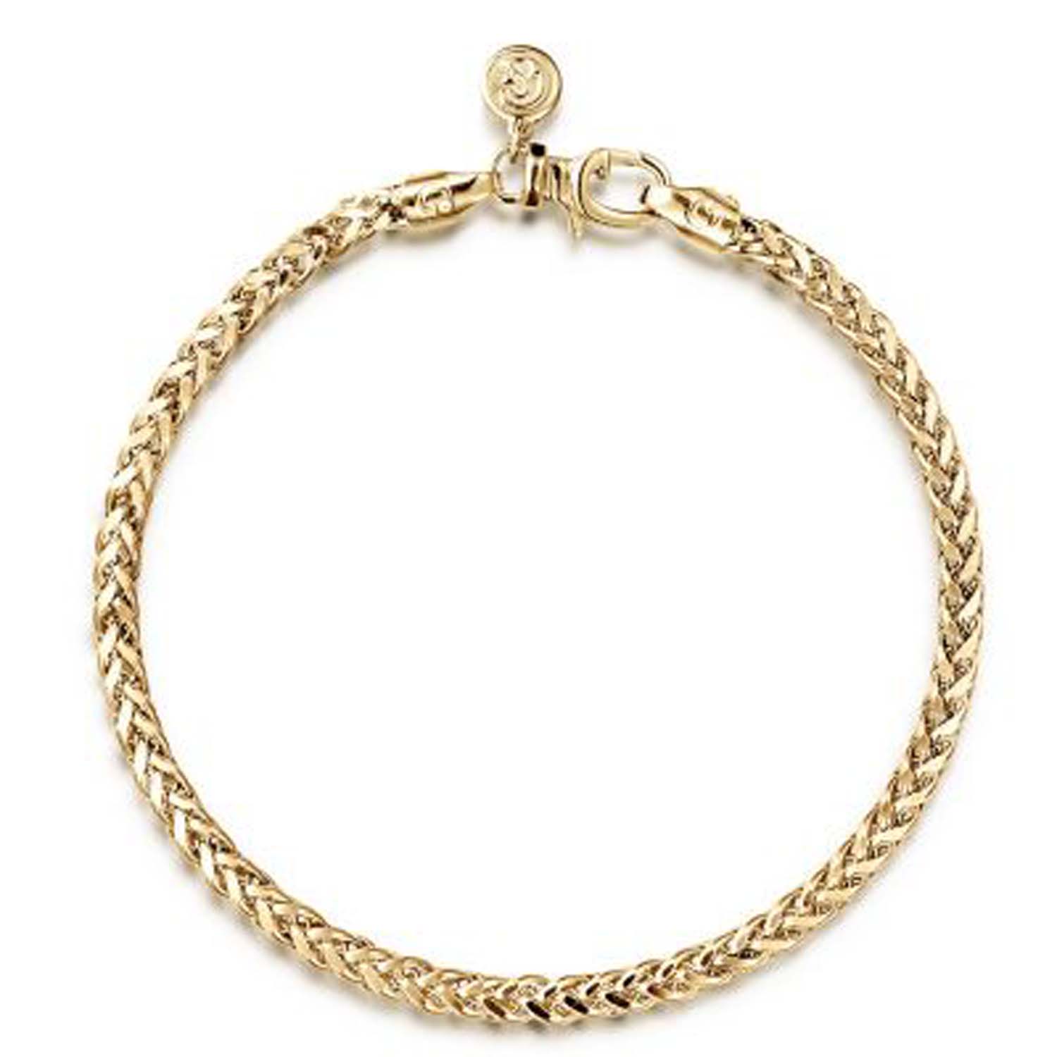 3.2MM 14K Yellow Gold Wheat Chain Bracelet