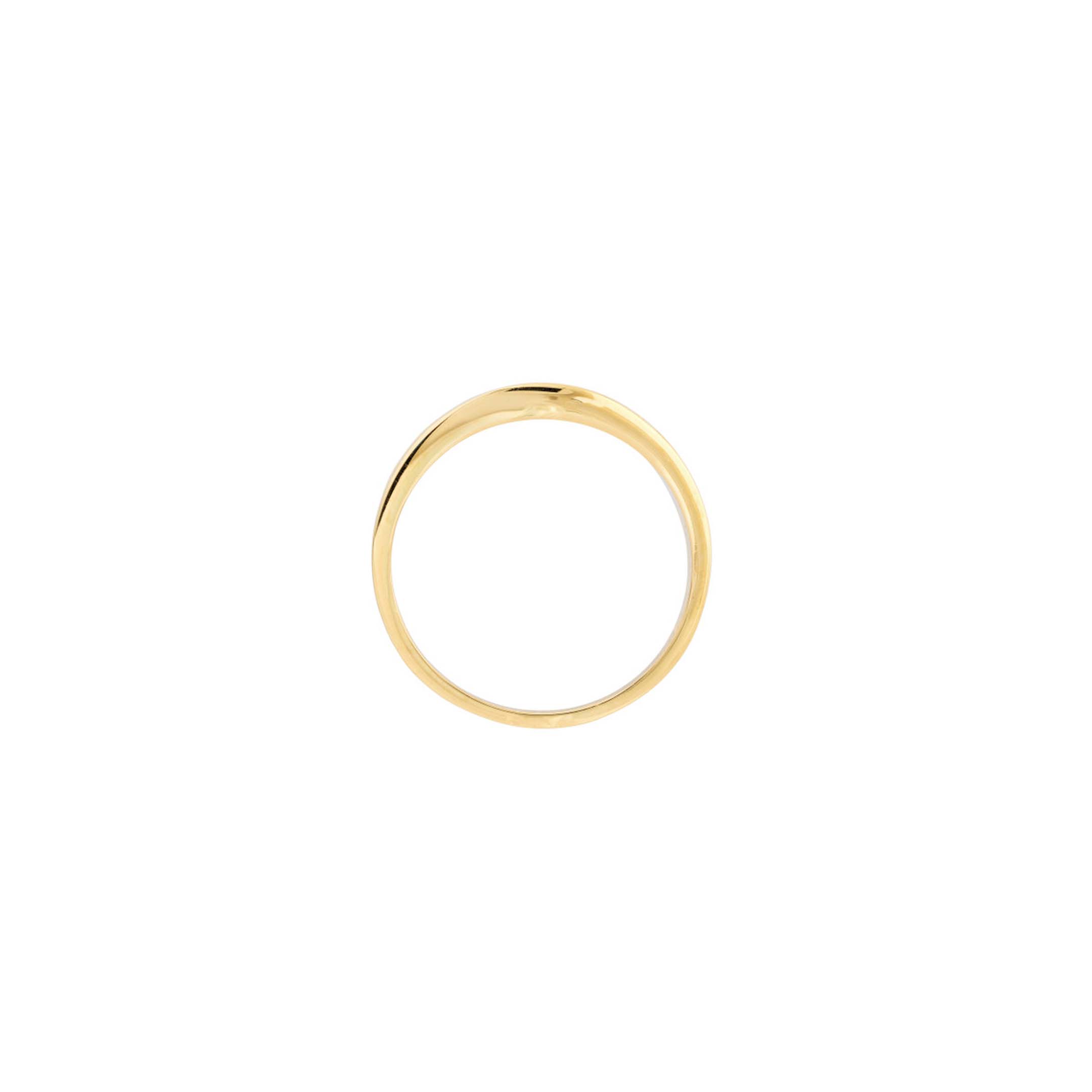 Luna 14K Yellow Gold Graduated Signet Ring