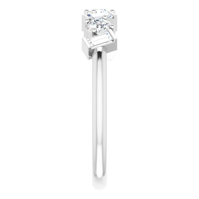 Paige Round & Baguette Diamond Anniversary Ring (1/2 TCW)