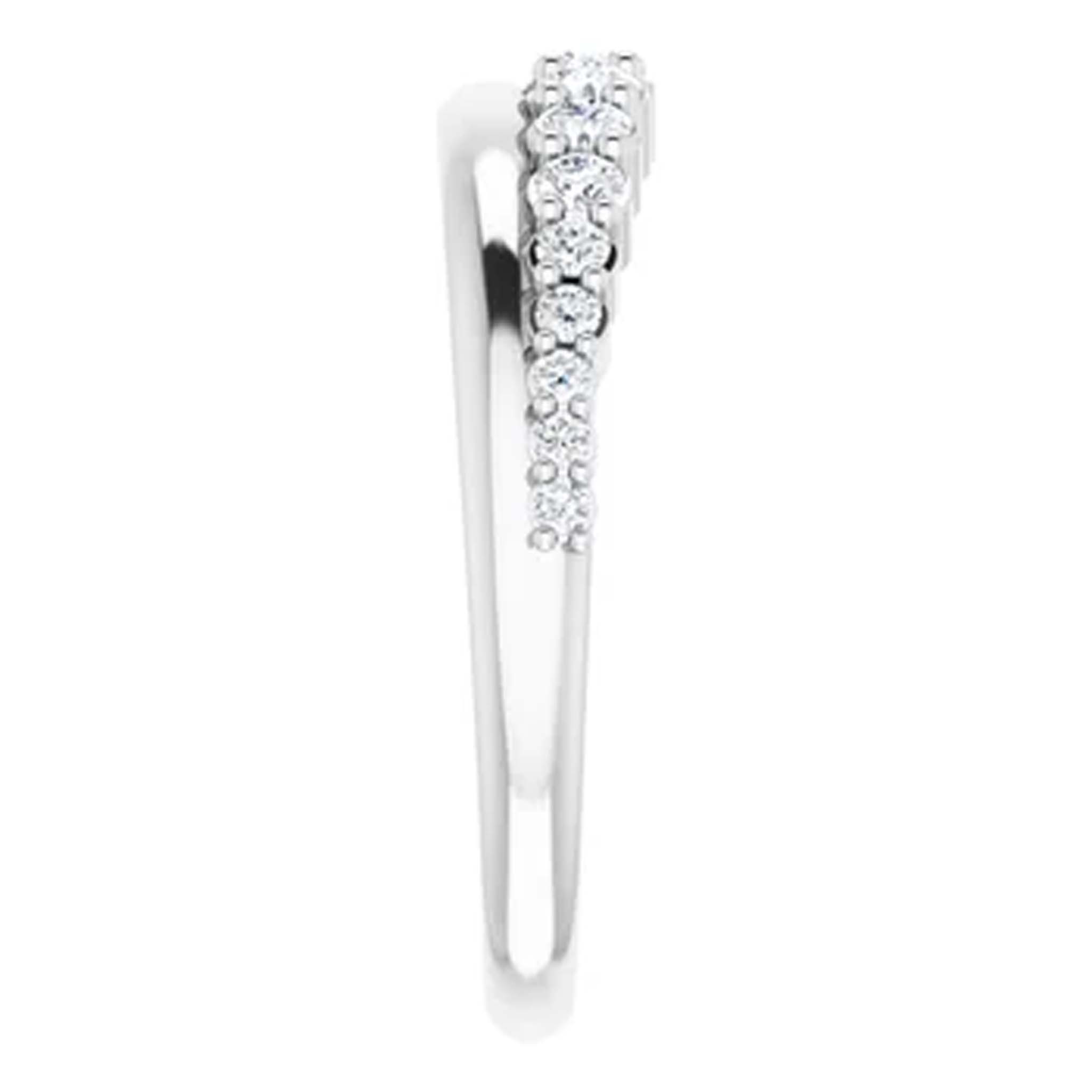 Adina Round Diamond Double Band Anniversary Ring  (3/8 TCW)