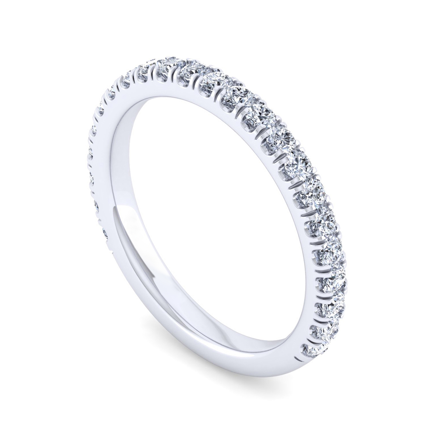 Parker Straight Pave Diamond Wedding Ring (1/2 TCW)