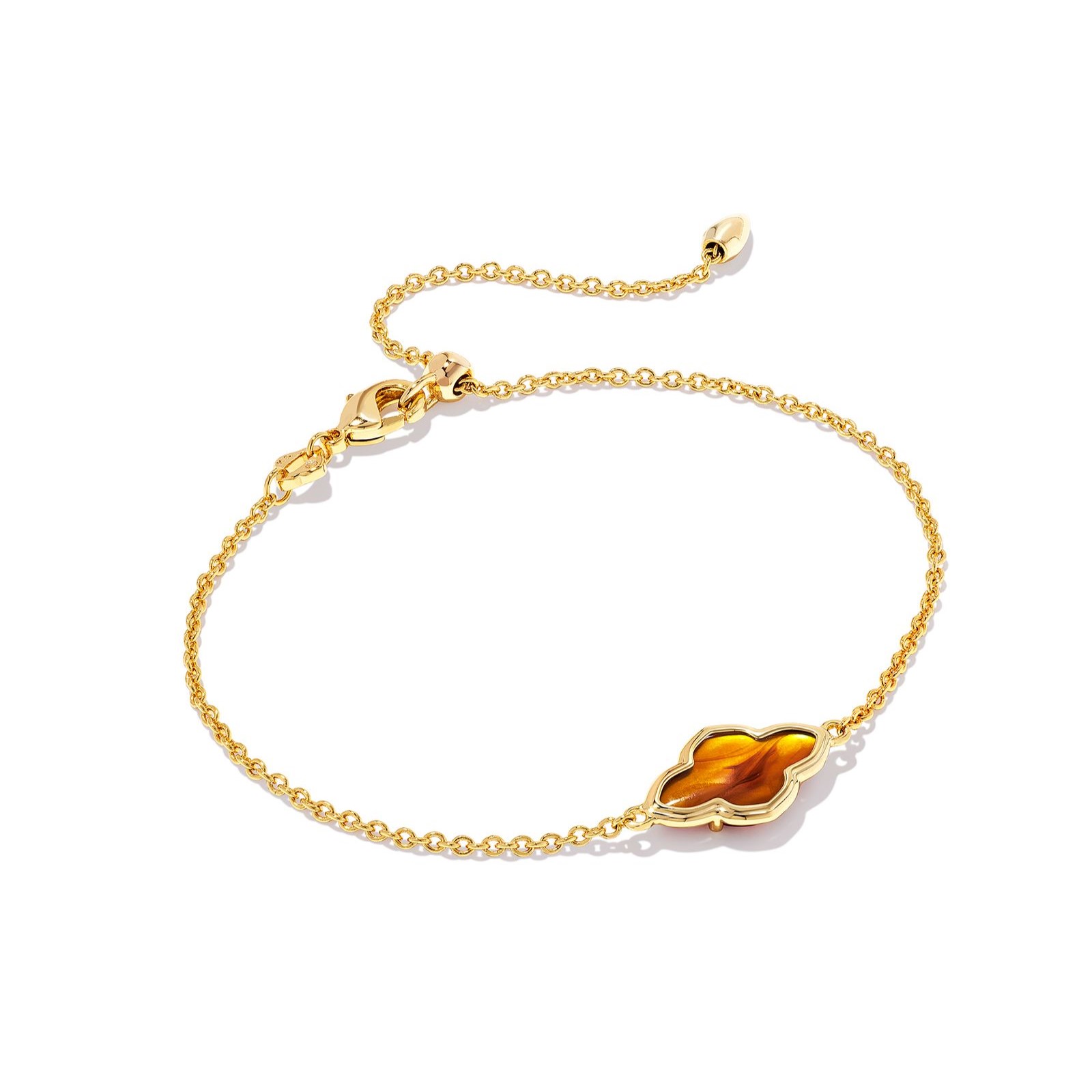 Kendra Scott Abbie Chain Bracelet in Marbled Amber Illusion