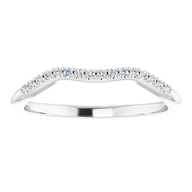 Theresa Curved Diamond Wedding Ring (1/10 TCW)