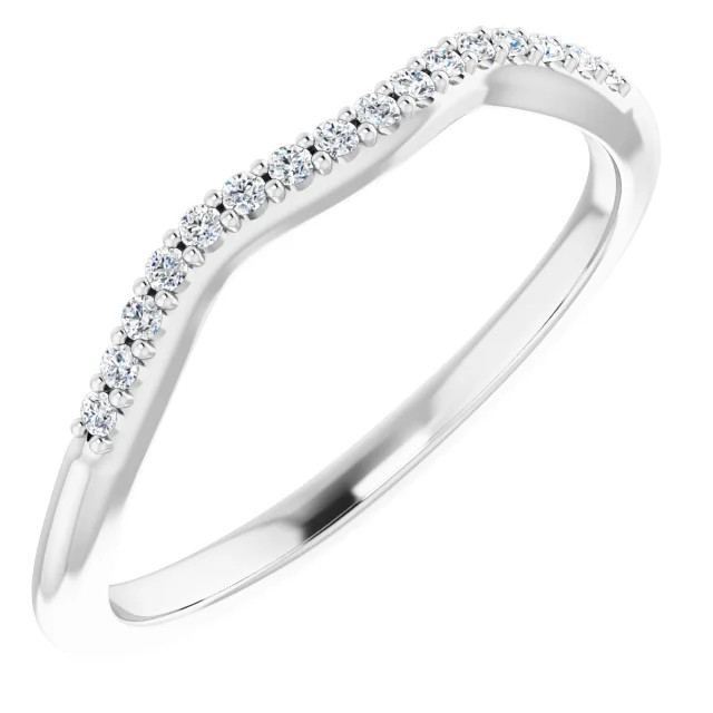 Theresa Curved Diamond Wedding Ring (1/10 TCW)