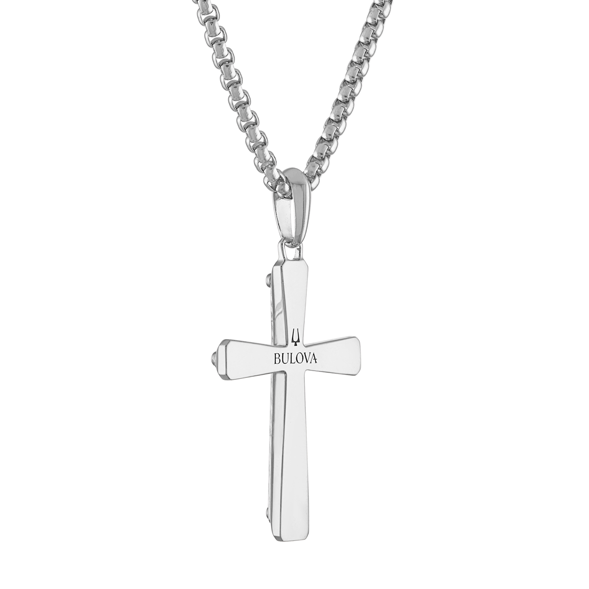 Bulova Icon Cross Pendant Necklace