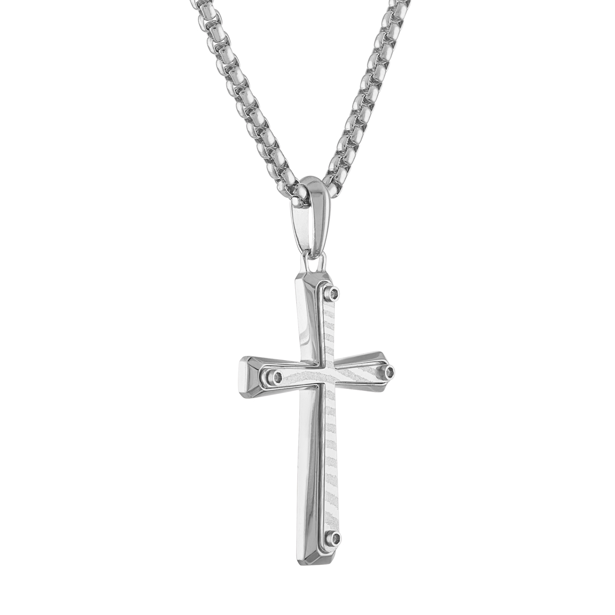 Bulova Icon Cross Pendant Necklace