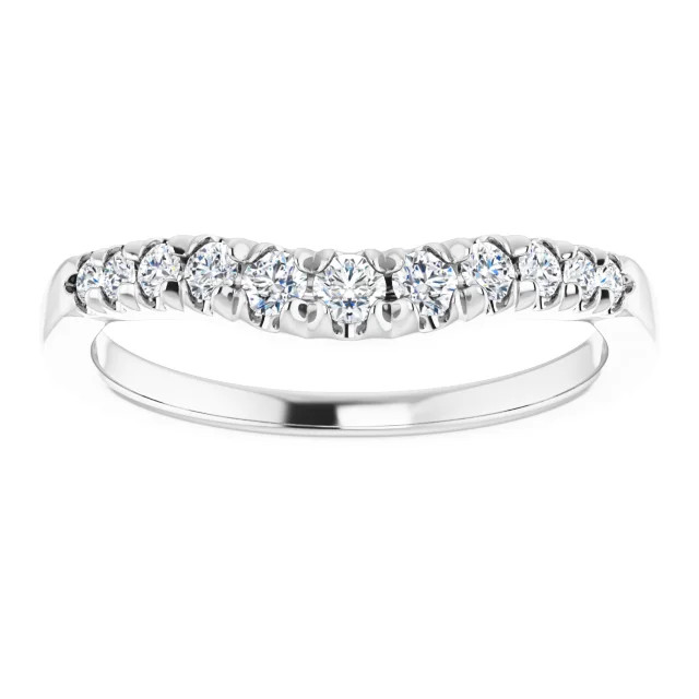 Hannah Curved Diamond Wedding Ring (1/3 TCW)