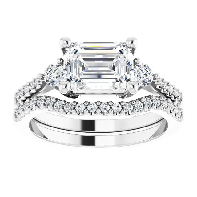 Lorena Curved Diamond Wedding Ring (1/5 TCW)