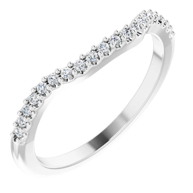 Lorena Curved Diamond Wedding Ring (1/5 TCW)