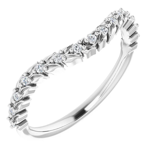 Marley Curved Diamond Wedding Ring (1/10 TCW)