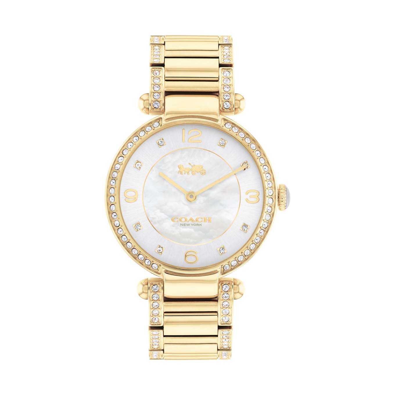COACH 34MM Cary Gold Mother-of-Pearl Women's Watch
