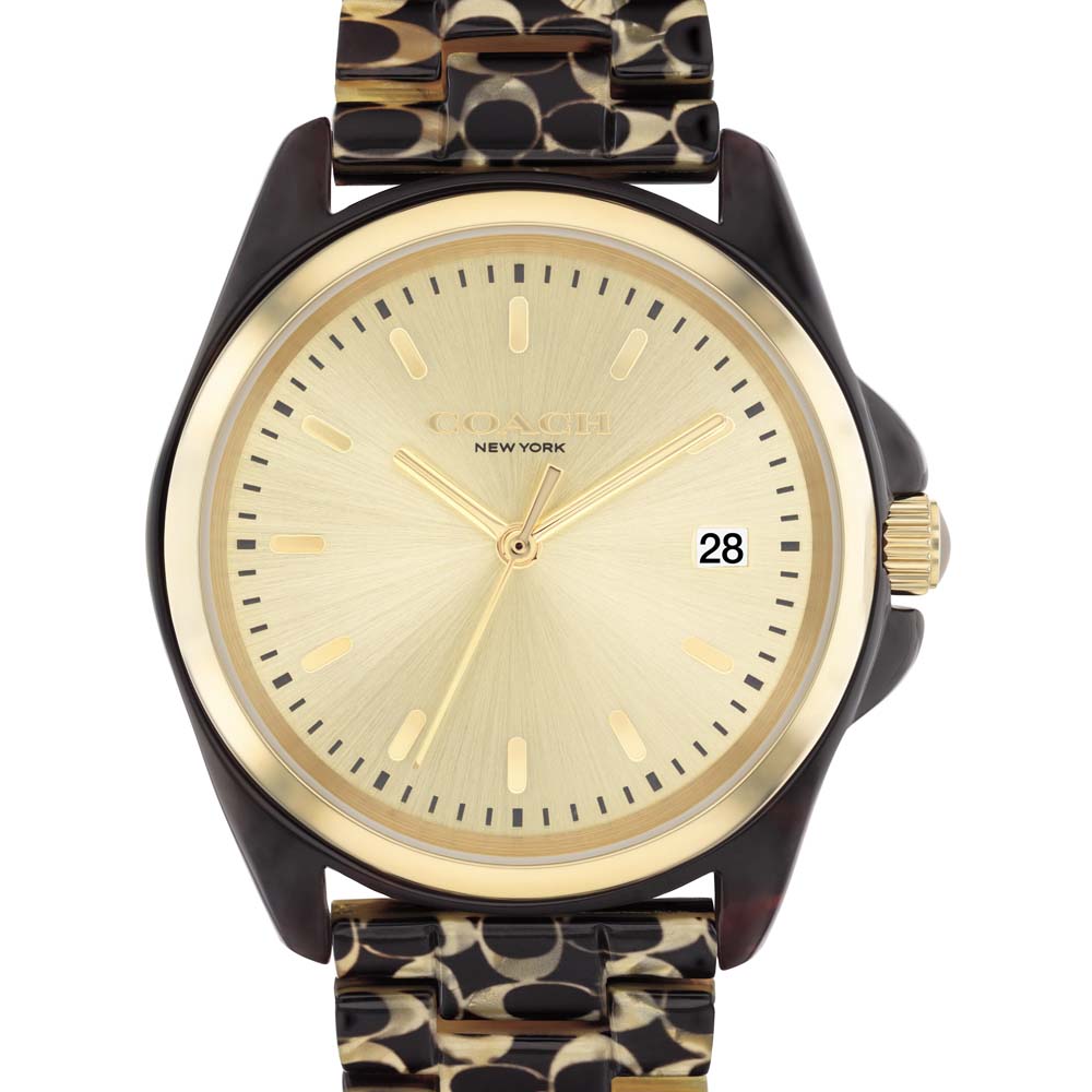 COACH 36MM Greyson Tortoise Women's Watch