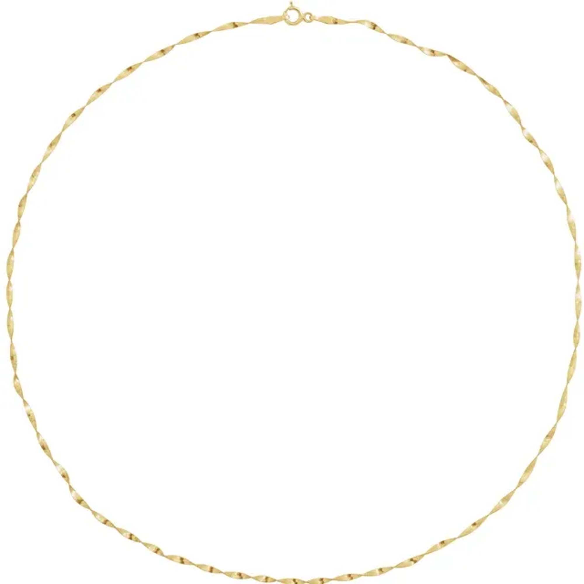 Mara 14K Yellow Gold Twisted Herringbone Necklace