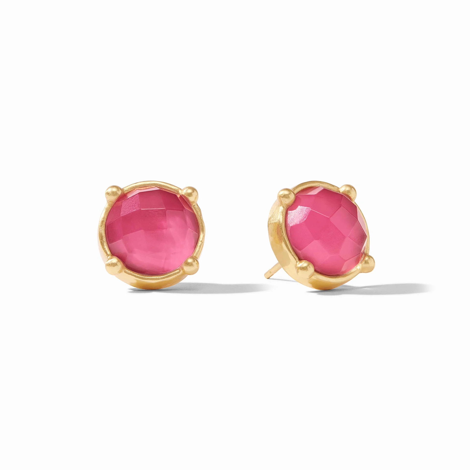 Julie Vos Honey Stud Earrings in Iridescent Raspberry Gage Diamonds