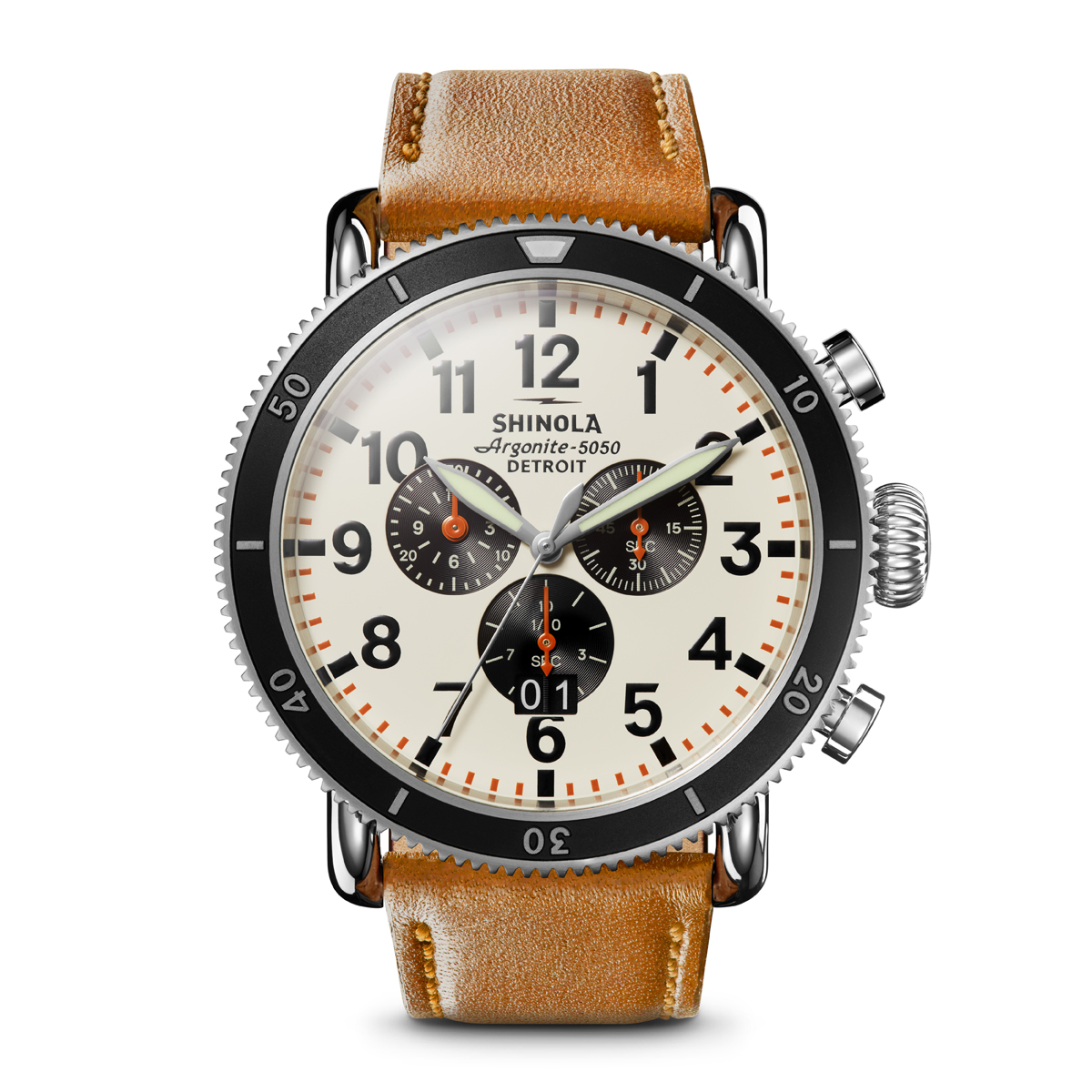 Shinola 48MM Runwell Sport Chrono Cream Men's Watch