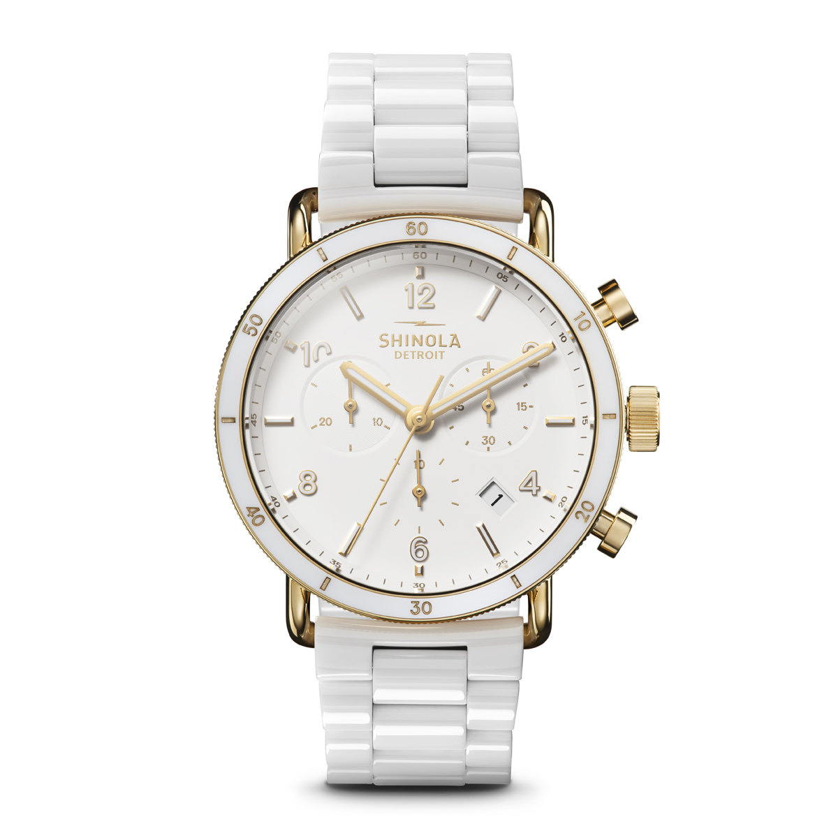 Shinola 40MM Canfield Sport White Women's Watch