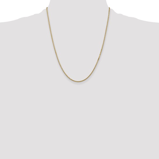 1.5MM 14K Yellow Gold Box 22" Chain