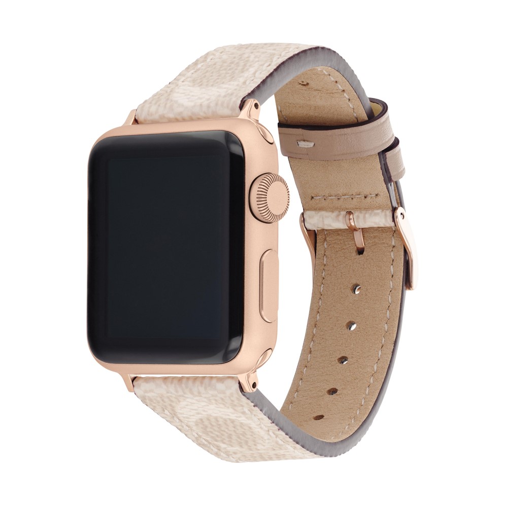 COACH Sand Canvas Apple Watch® Strap