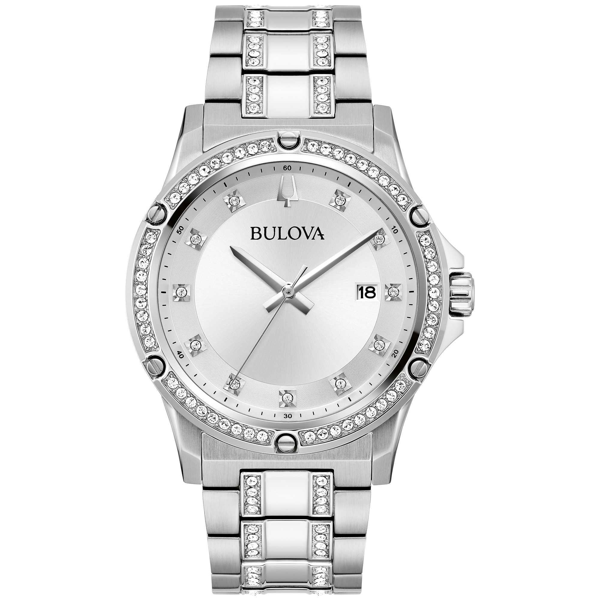 Bulova 42MM Crystal Men's Watch & Bracelet Gift Set