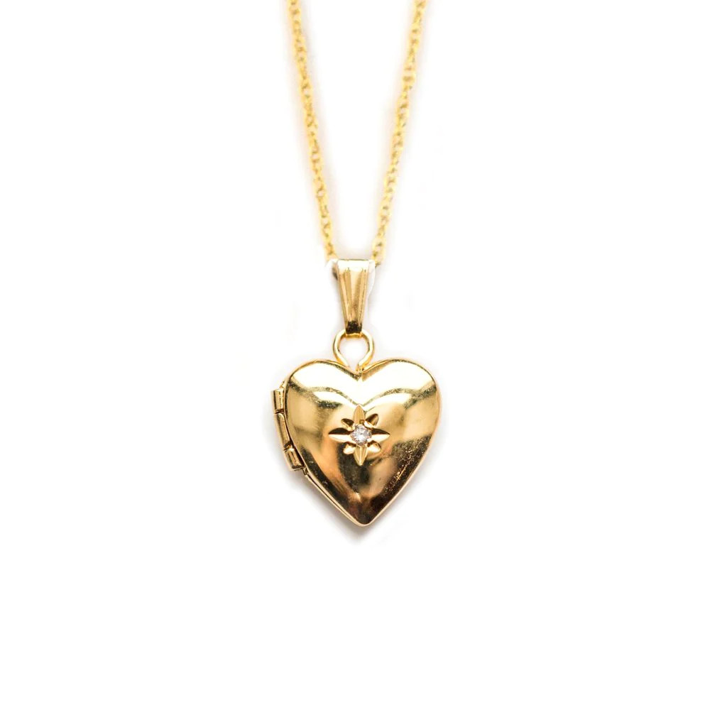 La Kaiser 14K Gold Filled Mini Heart Locket Necklace