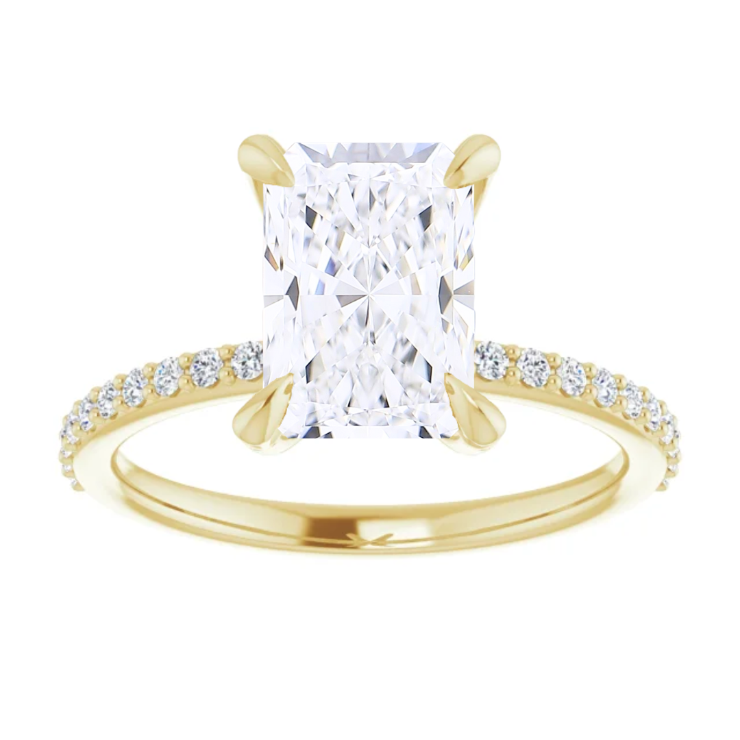 Calia 14K Yellow Gold Radiant Lab Grown Diamond Straight Engagement Ring (2 2/3 TCW)