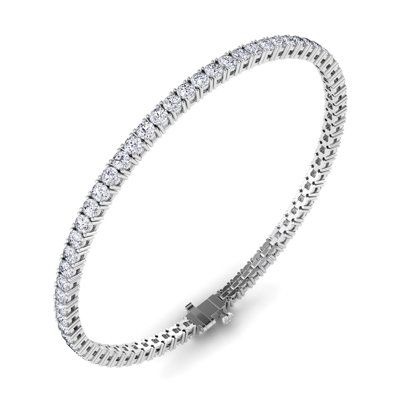 Gabriella 14K White Gold Classic Lab Grown Diamond Tennis Bracelet