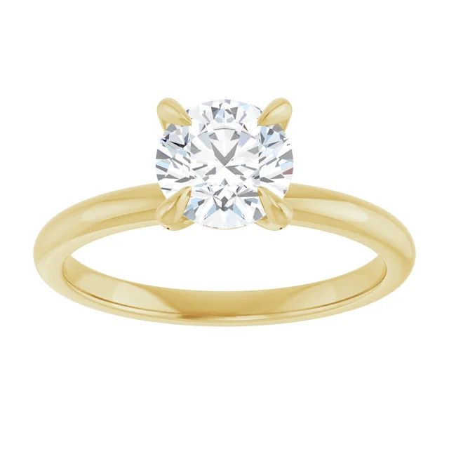 Alexa 14K Yellow Gold Round Lab Grown Diamond Solitaire Engagement Ring (1 TCW)