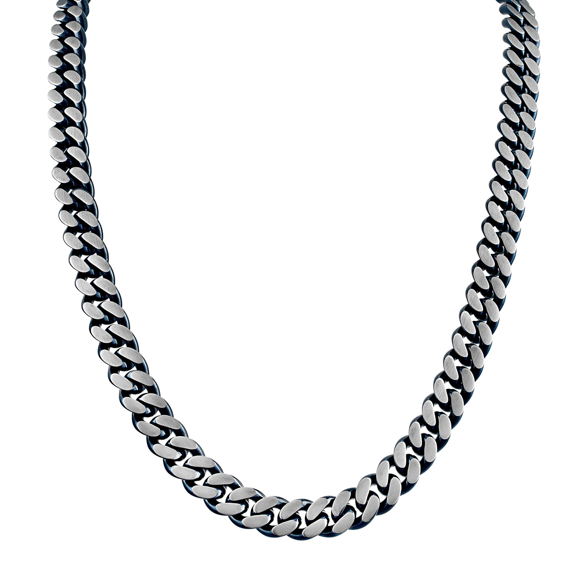 Bulova 10MM Blue Stainless Steel Curb Chain