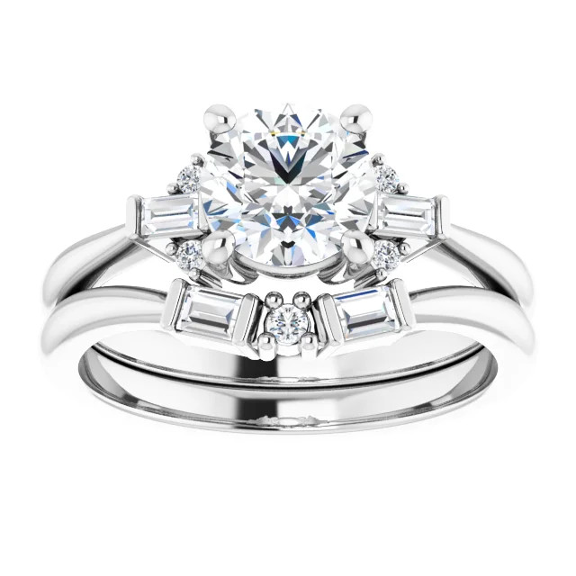 Monroe Curved Diamond Wedding Ring (1/8 TCW)