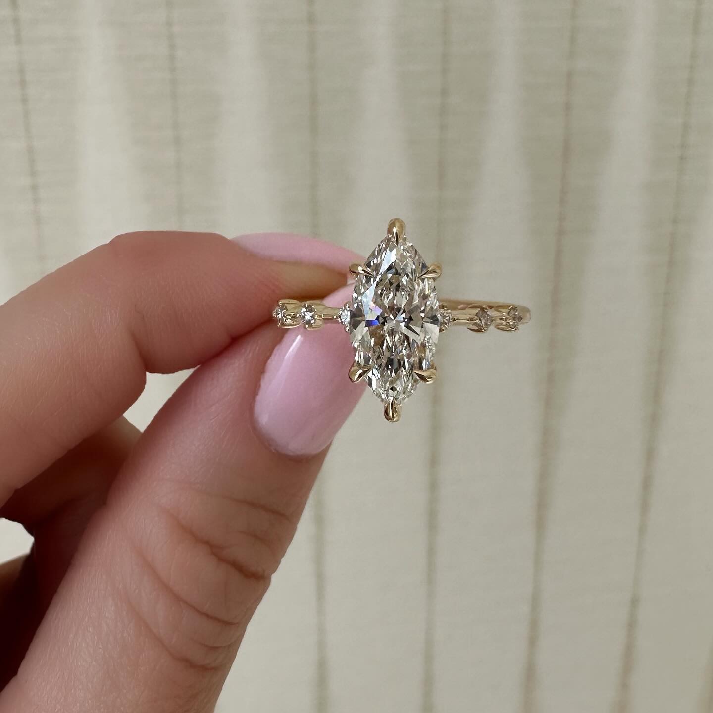 Joplin Marquise Moissanite Accented Hidden Halo Preset Engagement Ring (1 2/3 TCW)