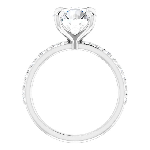 Calia 14K White Gold Round Lab Grown Diamond Straight Engagement Ring (2 3/4 TCW)