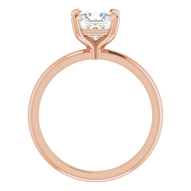 Alexa 14K Rose Gold Princess Lab Grown Diamond Solitaire Engagement Ring (1 1/2 TCW)