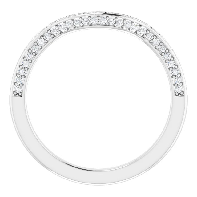 Samantha Vintage-Inspired Curved Diamond Wedding Ring (2/5 TCW)