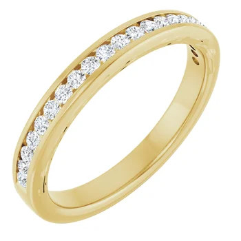Round Anniversary Channel Band in 14k Yellow Gold + $450 labor charge