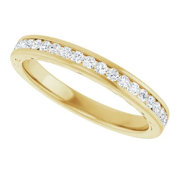 Round Anniversary Channel Band in 14k Yellow Gold + $450 labor charge