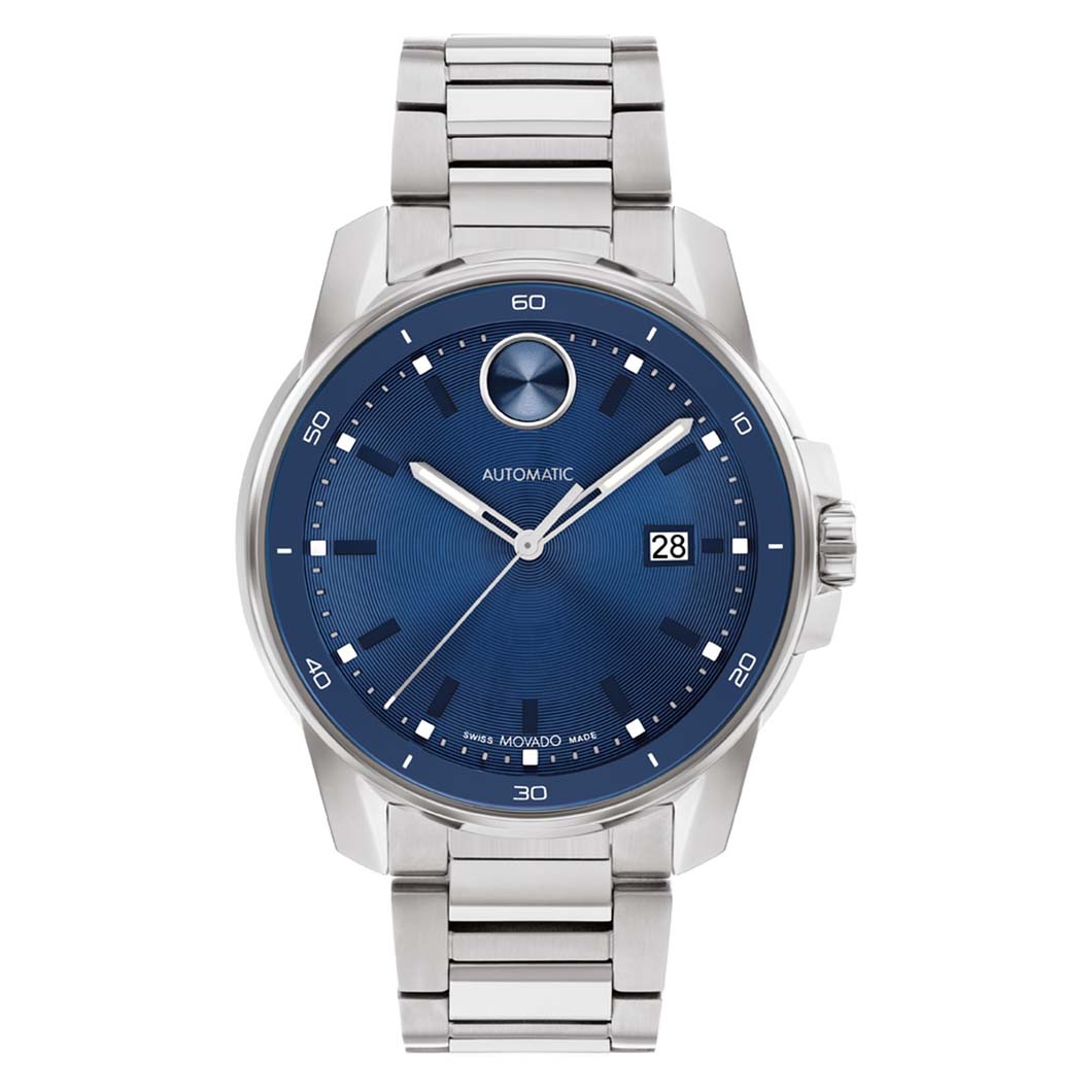 Movado 43MM Bold Verso Automatic Blue Men's Watch