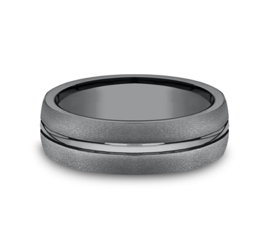 The Corporal 6.50 mm Black Tantalum Powder Coated Wedding Ring - Size 10