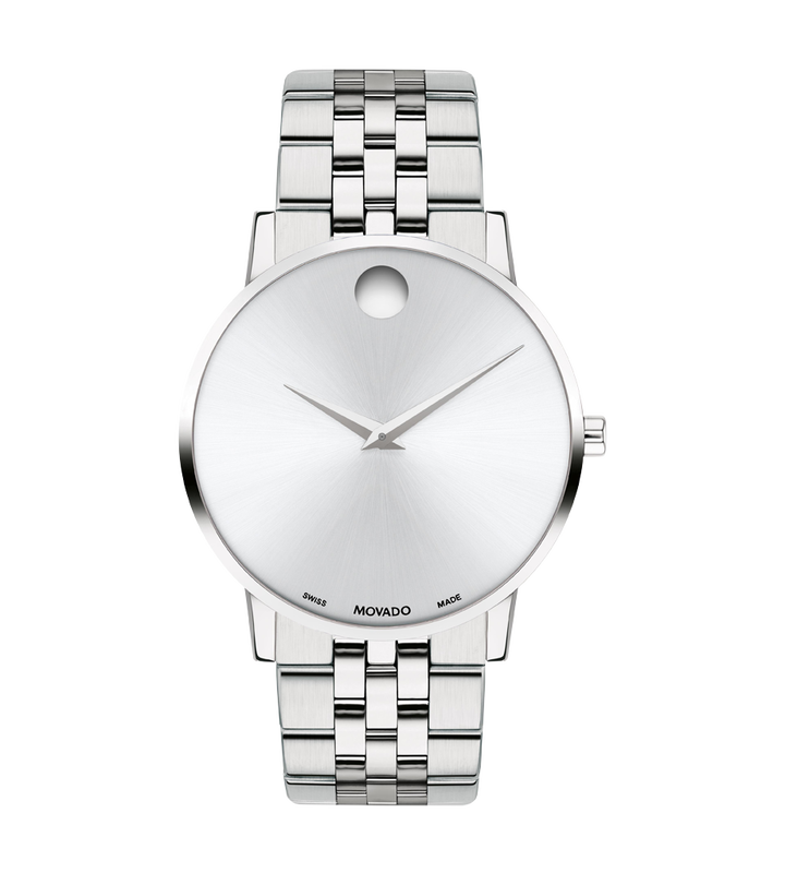Movado 40MM Museum Classic Silver Men's Watch