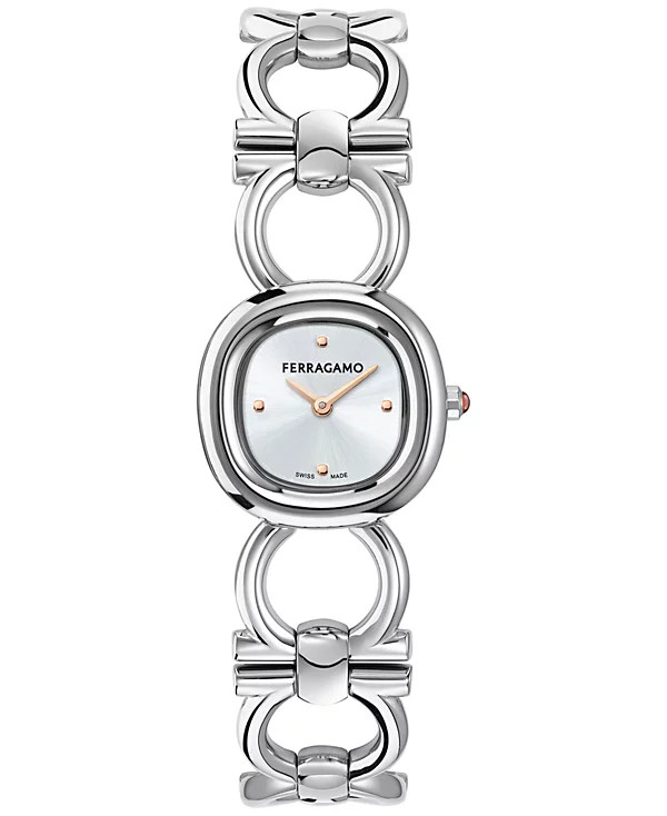 Ferragamo Women's Gancini Twisted Stainless Bracelet Watch 28mm