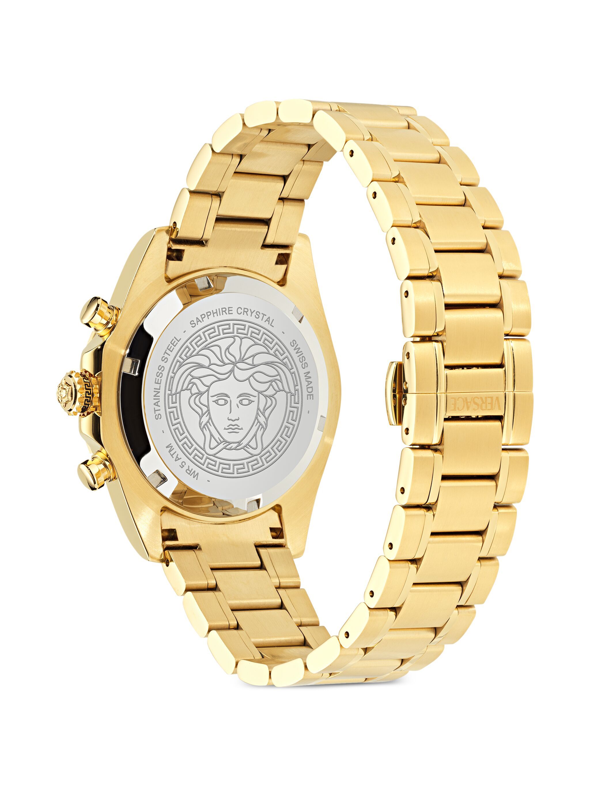 VERSACE ゴールド メダリオン腕時計 Versace Chrono X Men's Gold Tone Watch 44 MM #VE9K00524
